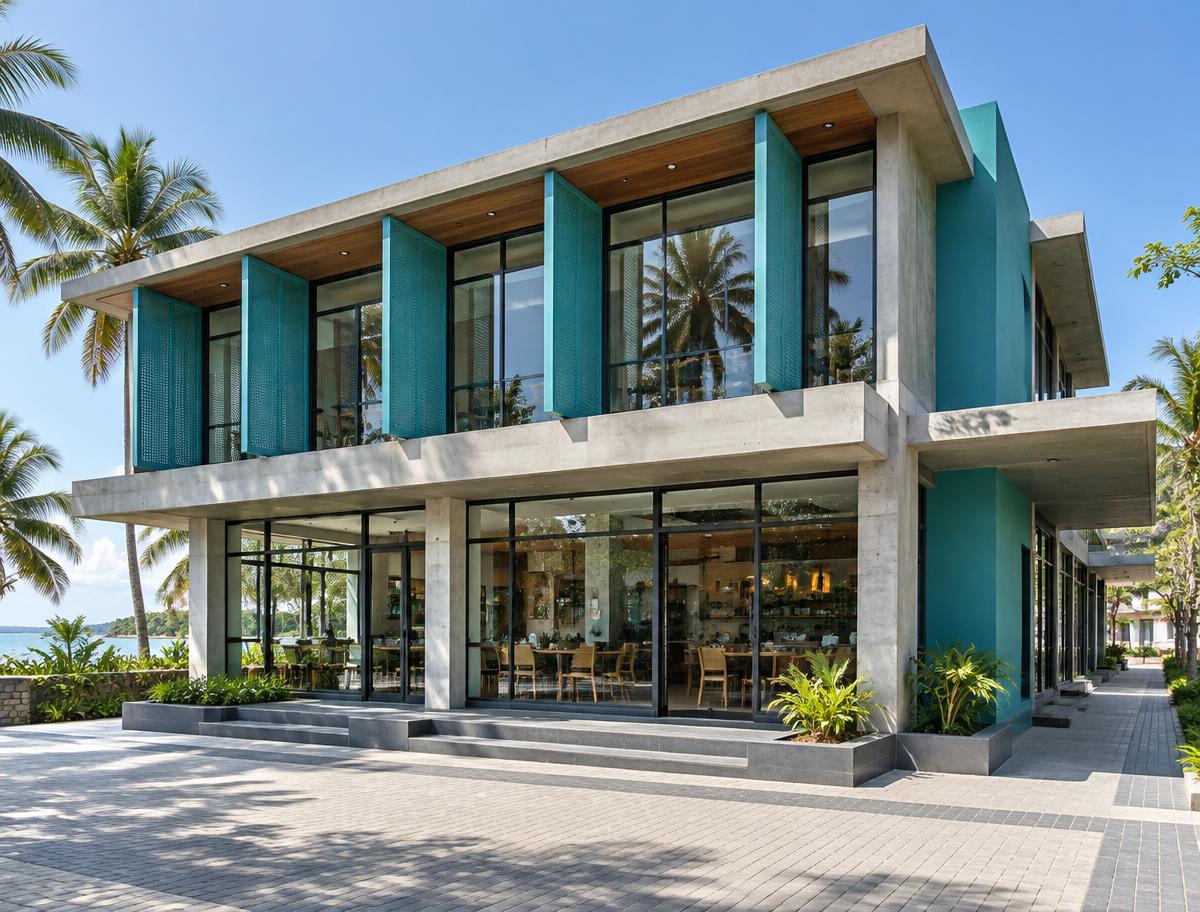 Modern tropical commercial building